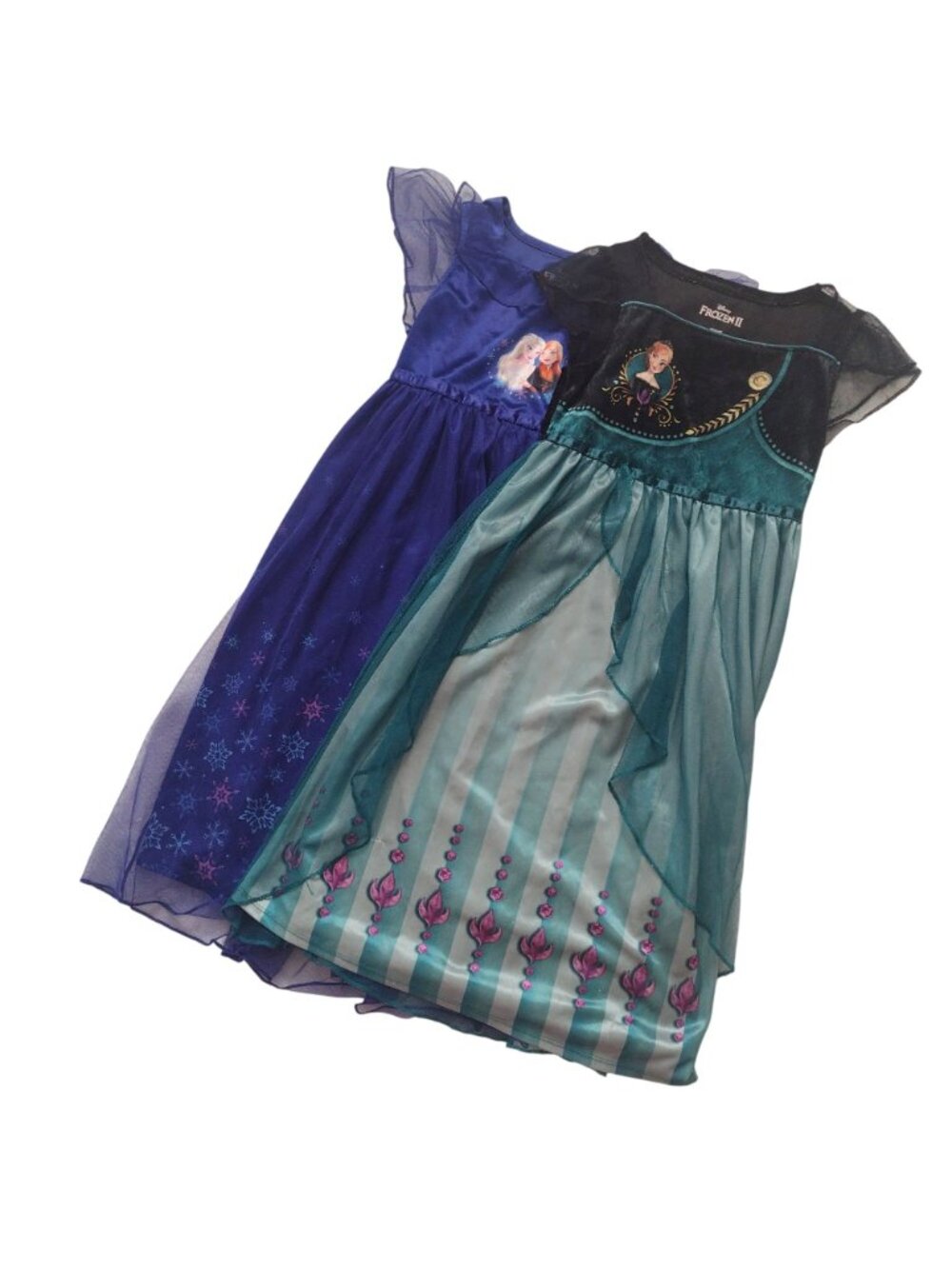 Disney Frozen Anna Elsa Girls Nightgown S 6 Set of 2 Fantasy Princess Dress Up - Picture 11 of 11